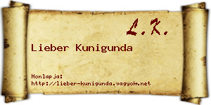 Lieber Kunigunda névjegykártya